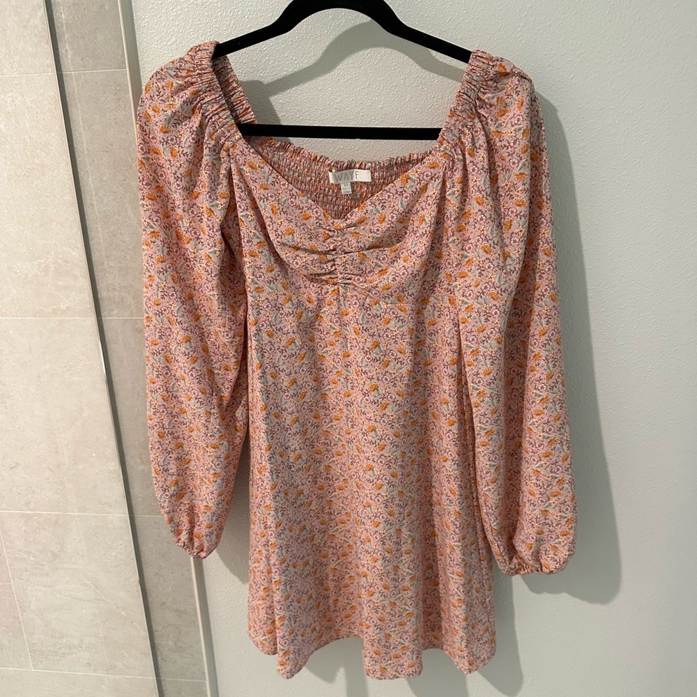 Wafy xs floral dress worn once